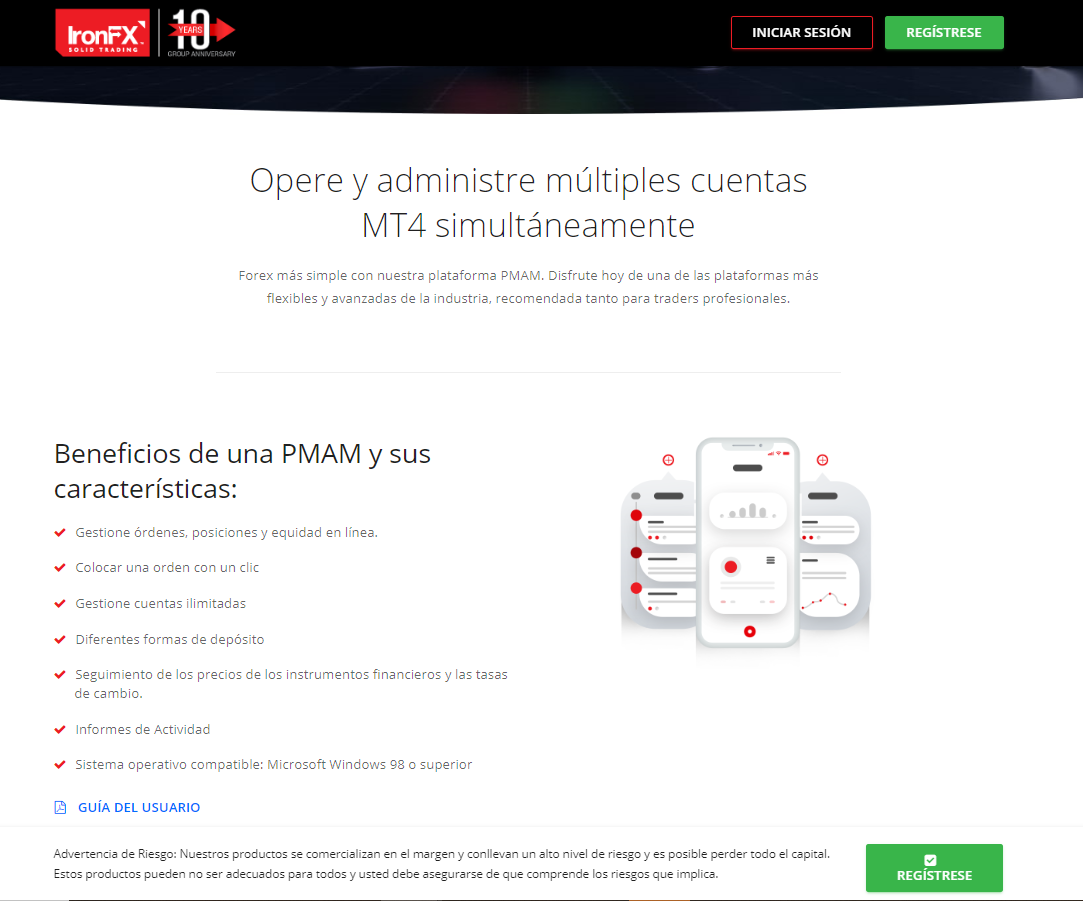 PNAM características – IronFX PNAM características – IronFX